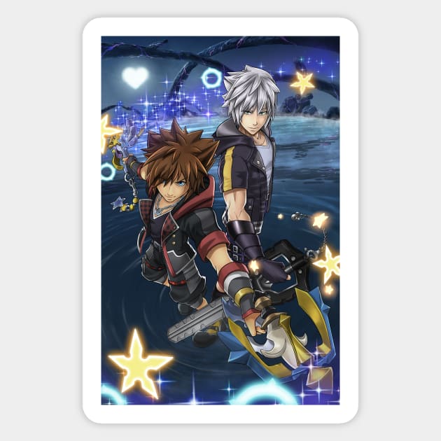 Sora and Riku KH3 Sticker by BlazeManga